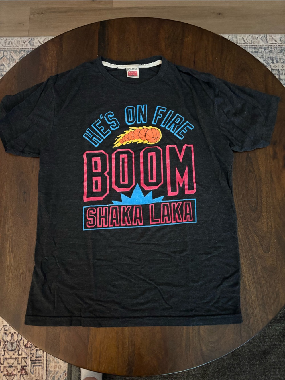 Homage NBA Jam "He's On Fire" t-shirt
